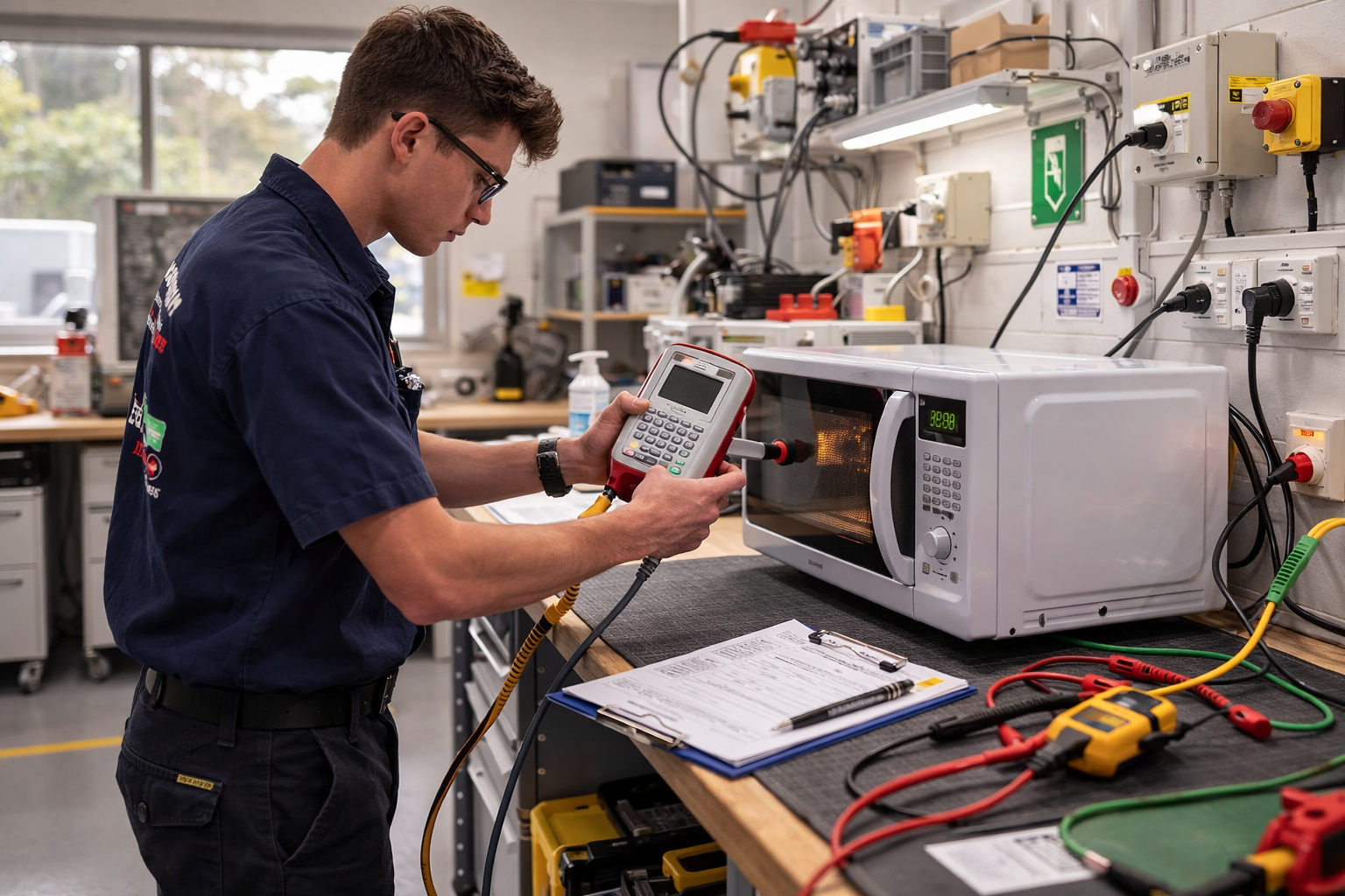 Microwave leakage testing